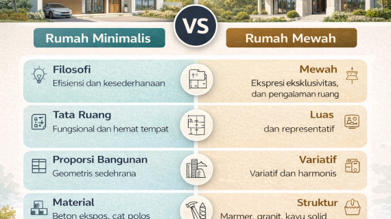 Rumah Minimalis vs Rumah Mewah: Perbedaan Konsep & Perencanaannya